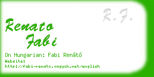 renato fabi business card